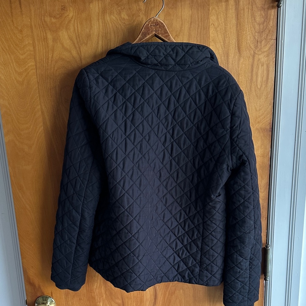 J. Crew Black Quilted Zip-Front Puffer Jacket - Picture 3 of 4